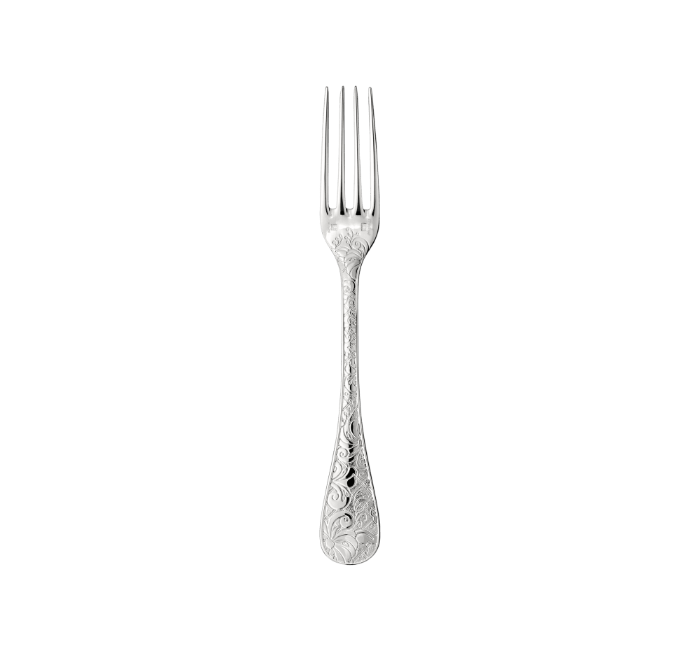 Dessert fork, Jardin d'Eden silver-plated metal, Christofle
