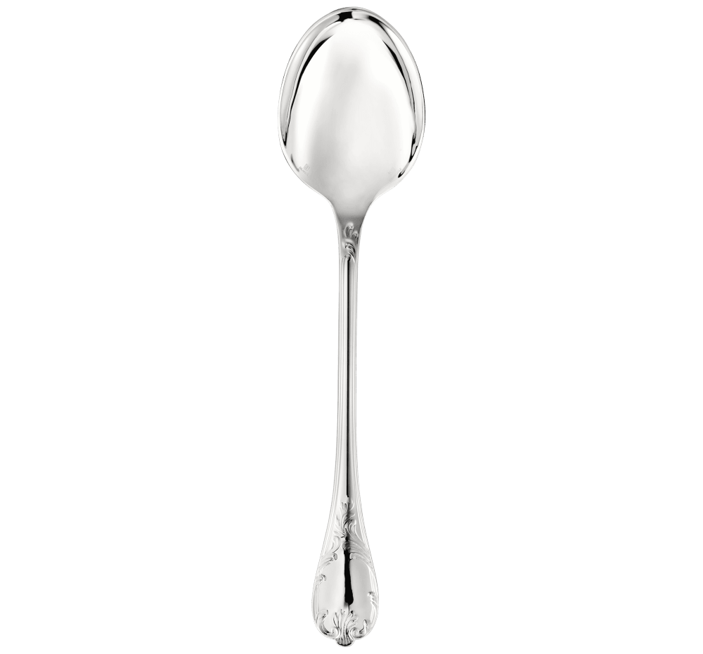 Serving spoon, Marly silver-plated metal, Christofle