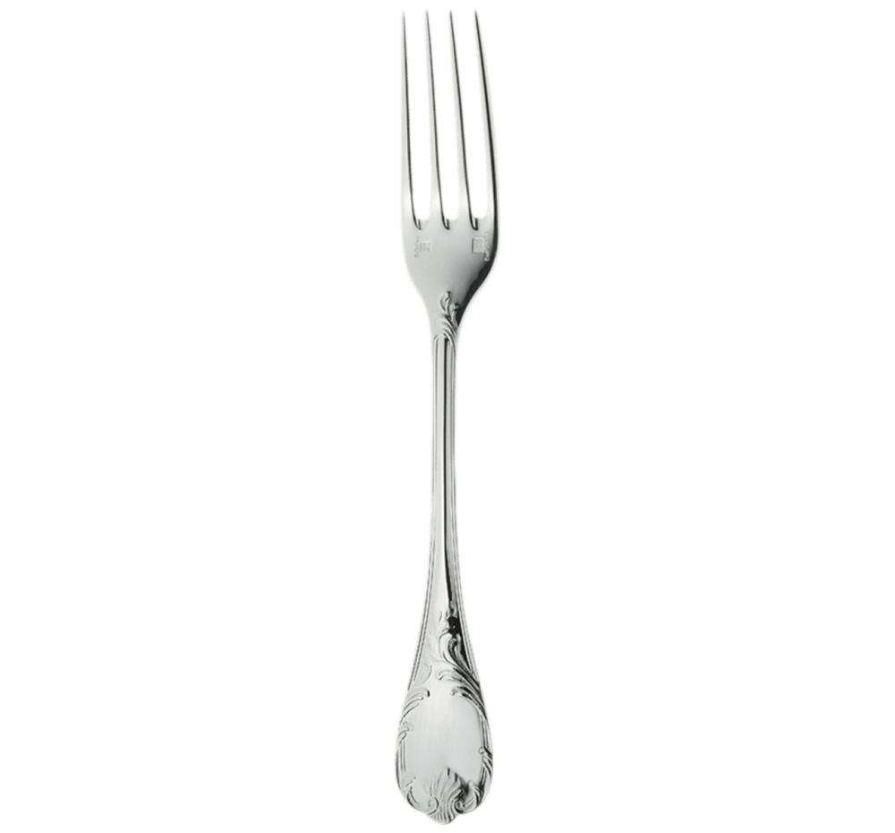 Table fork, Marly silver-plated metal, Christofle
