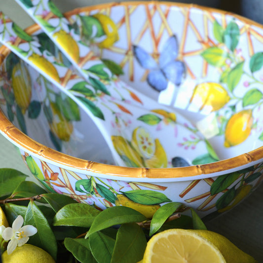 Deep Salad Bowl 25 x 11 cm, Capri, Les Jardins de la Comtesse