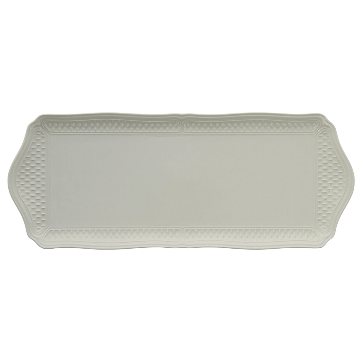 Plat à cake 38cm, Pont aux Choux Blanc, Gien