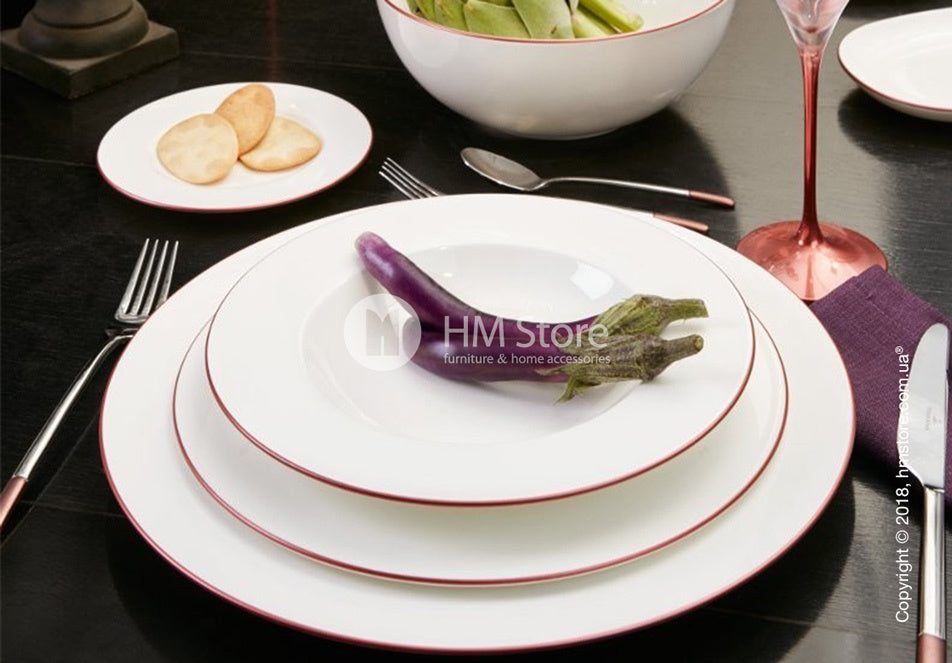 Lot 5 Assiettes Présentation, Anmut Rosewood, Villero & Boch