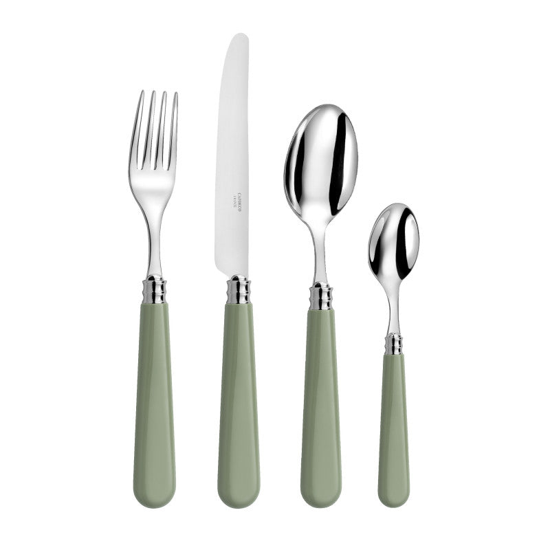 Coffret de 24 Couverts (lame française), Altéa Vert Sauge n°83, CAPDECO
