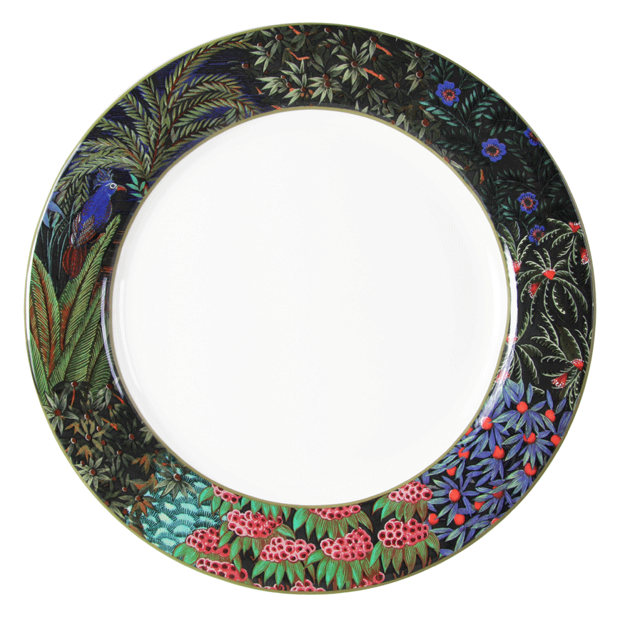 Assiette plate extra 27.4 cm , Jardin du Palais, Gien