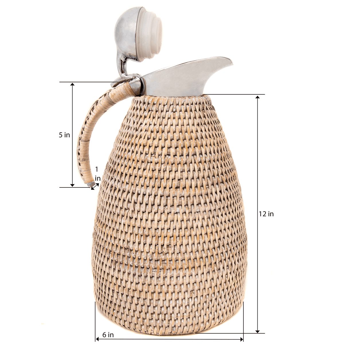 Carafe isotherme en acier inoxydable 1,5L Rattan: Marron Miel