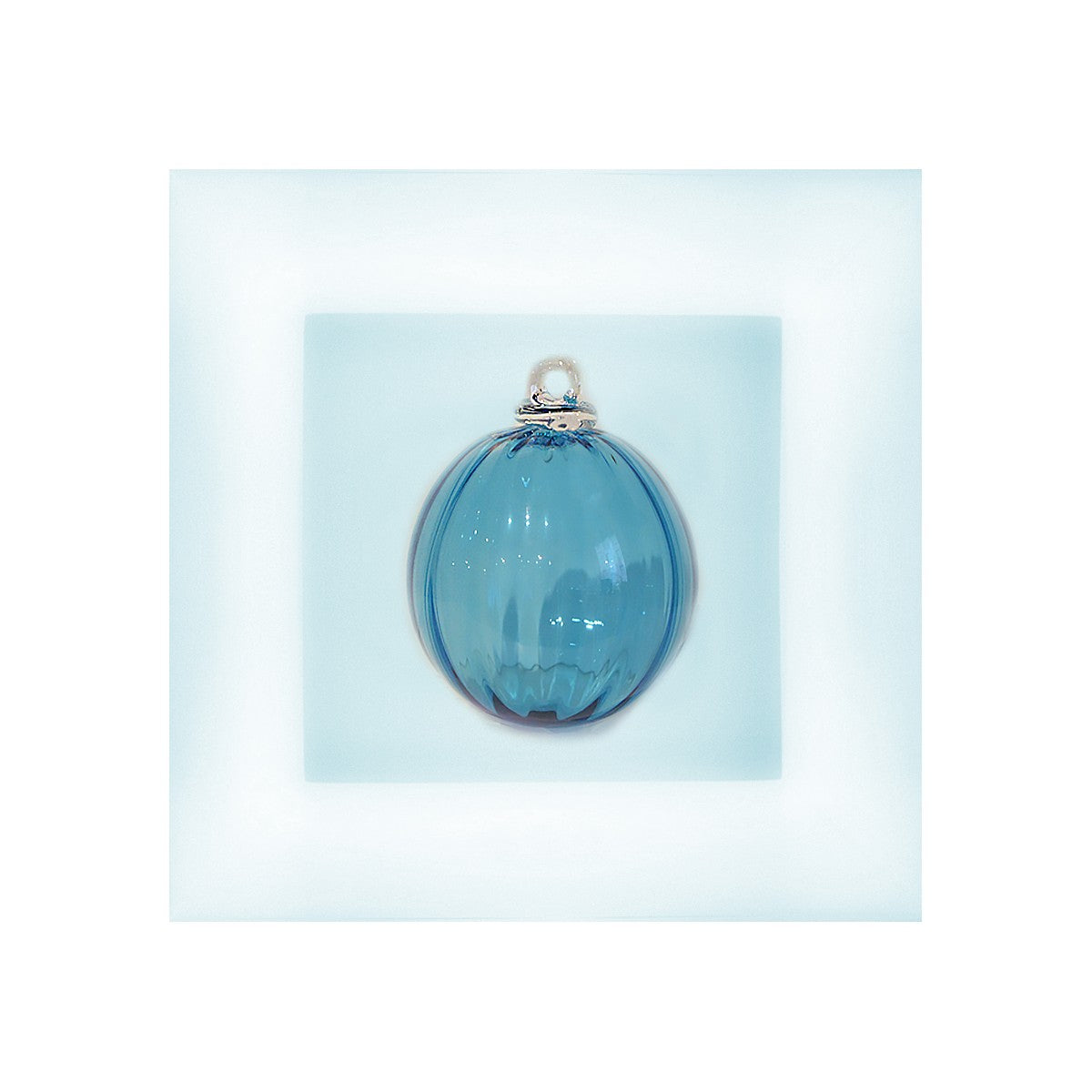 Christmas ball, Marquise blue, Val Saint Lambert