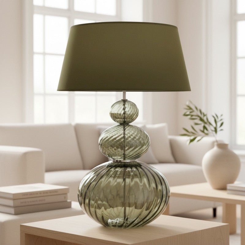 Lampe 3 Boules Vert Fumé, Drimmer