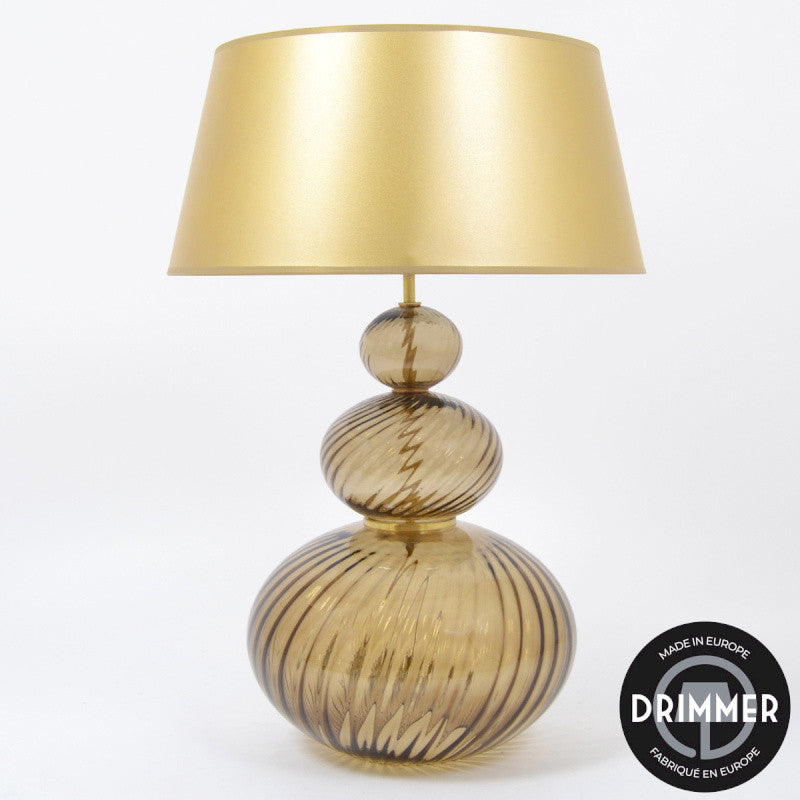 Lampe 3 Boules Marron Fumé, Drimmer
