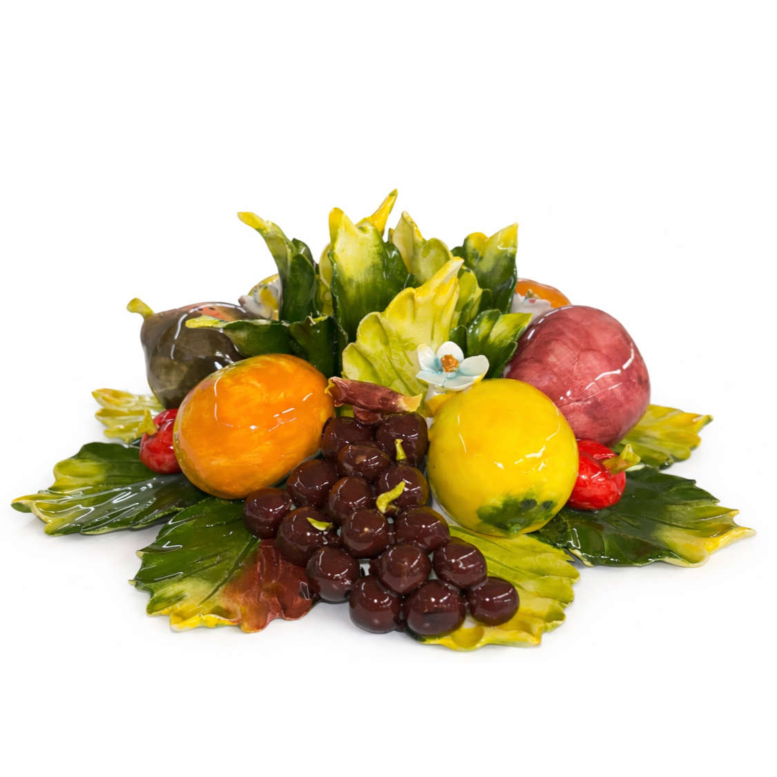 Bougeoir TRIS Céramique italienne aux fruits assortis 25 cm
