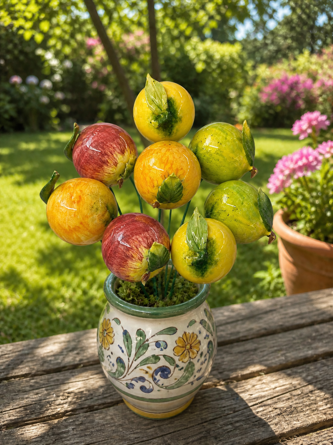 Citron Céramique italienne 6-7 cm – Décor fait main