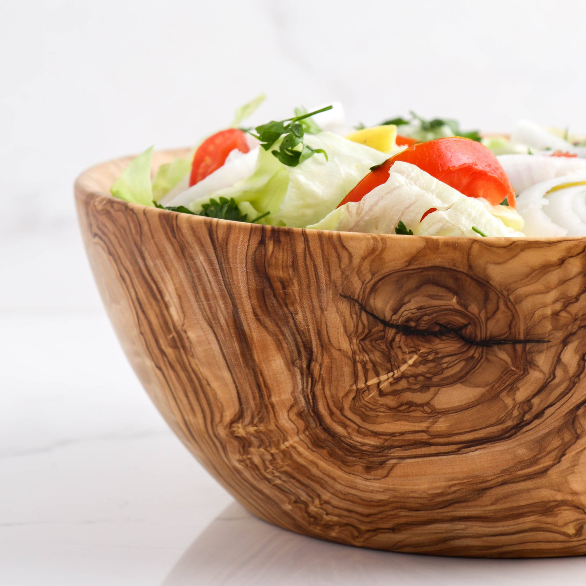 Saladier bois d'Olivier, fait main 24 cm