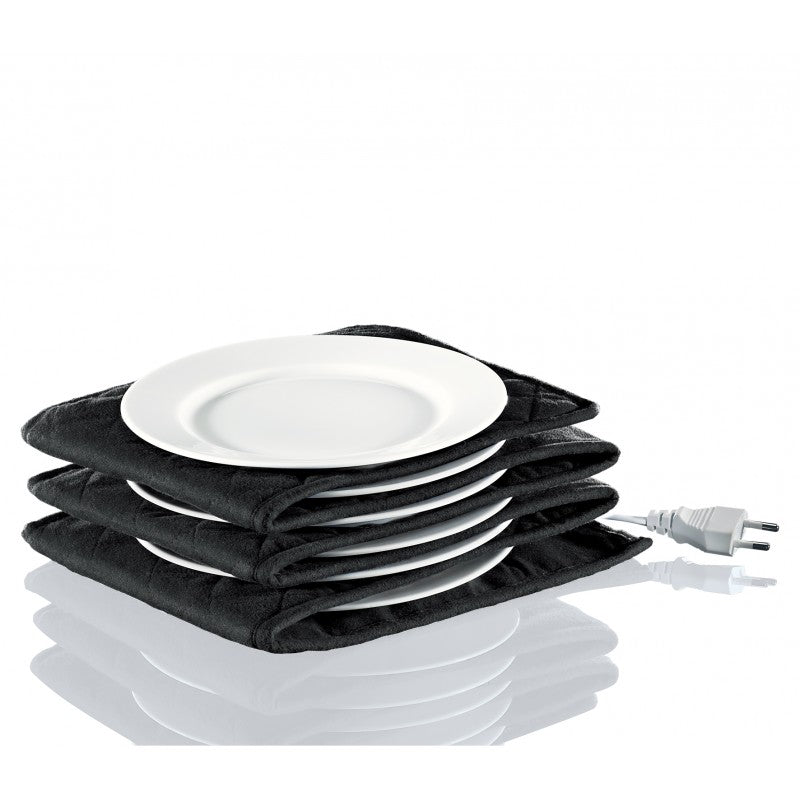 Electric plate warmer, black, Küchenprofi