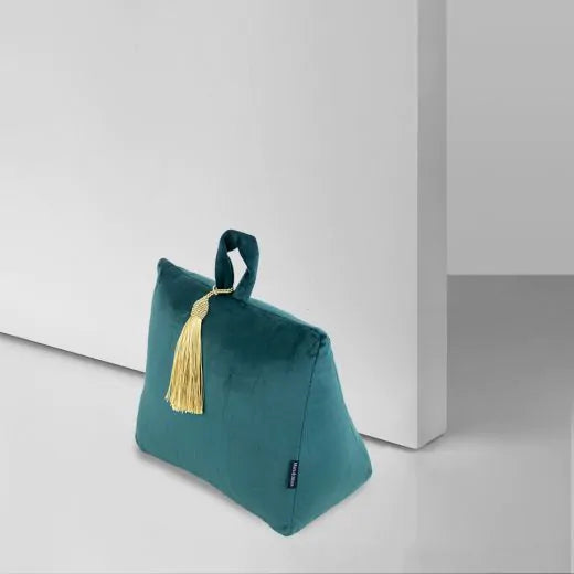 Door stop 18cm, Petrol Velvet, Mars &amp; More