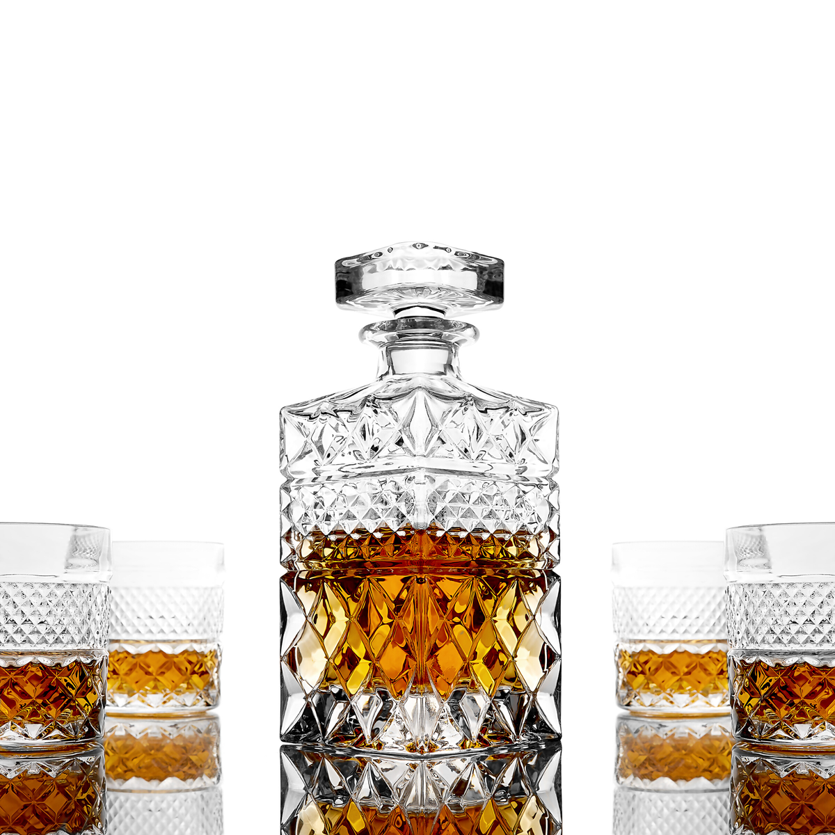 Coffret Cadeau Carafe à Whisky avec Verres et Pierres de Refroidissement