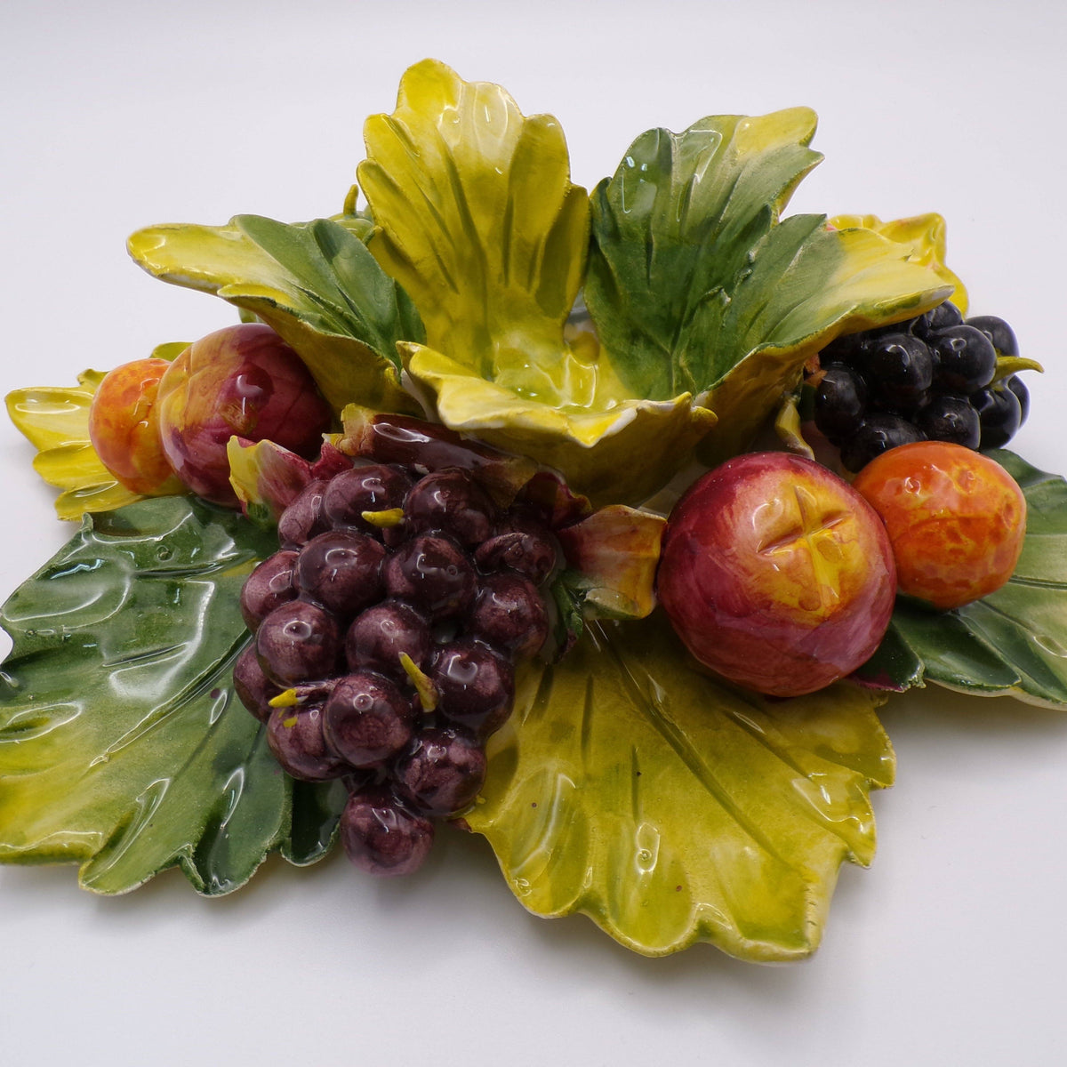 Bougeoir Céramique italienne avec motif de raisin 15cm: Raisin