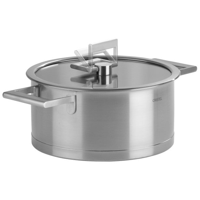 Couvercle en verre plat 26cm, Strate Fixe, Cristel