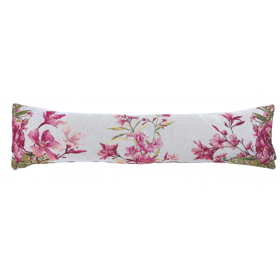 Housse de coussin Long 22x88cm, Fleurs de laurier rose, ART DE LYS