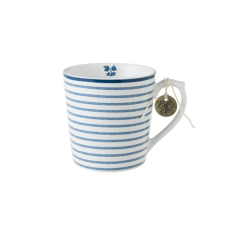 Mug 35 cl, Blue Candy Stripe, Laura Ashley