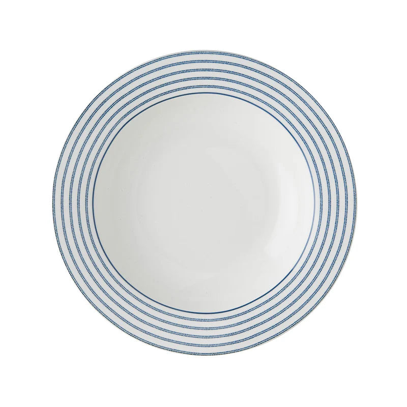 Assiette Creuse 22 cm, Blue Candy Stripe, Laura ashley