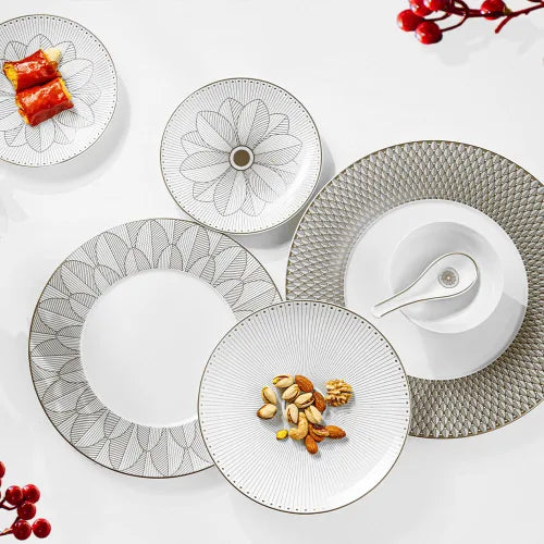 Presentation plate 31cm, Malmaison Imperial Platinum, Christofle