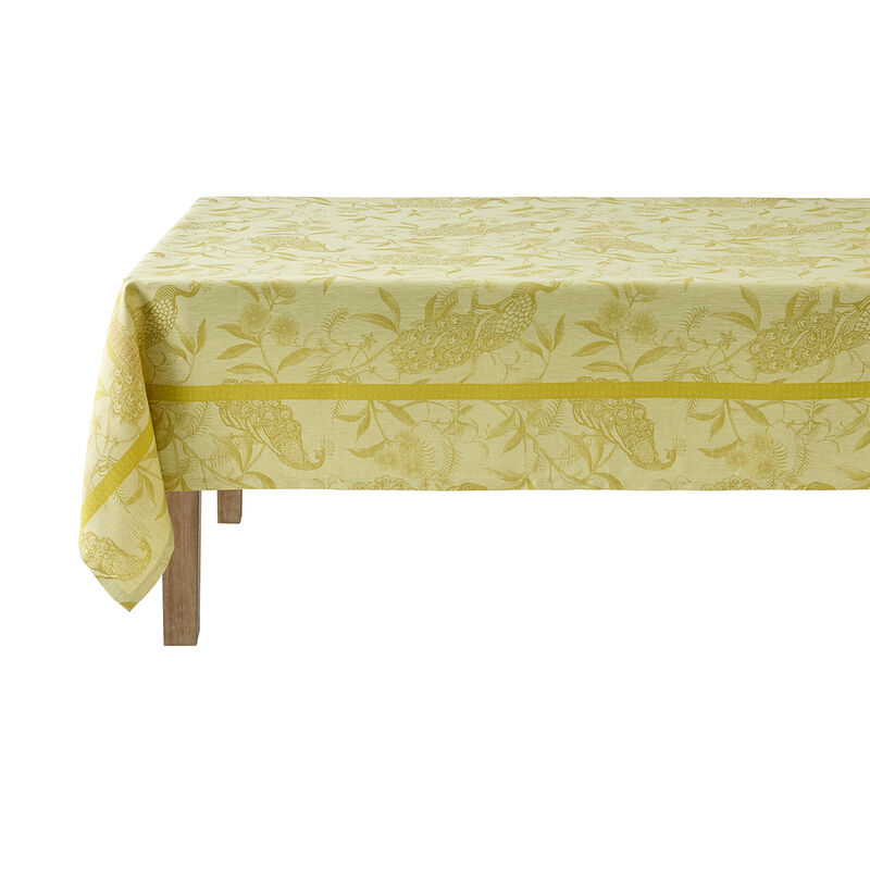 Nappe 175x250cm, A L'Orangerie Mimosa, LE JACQUARD FRANCAIS