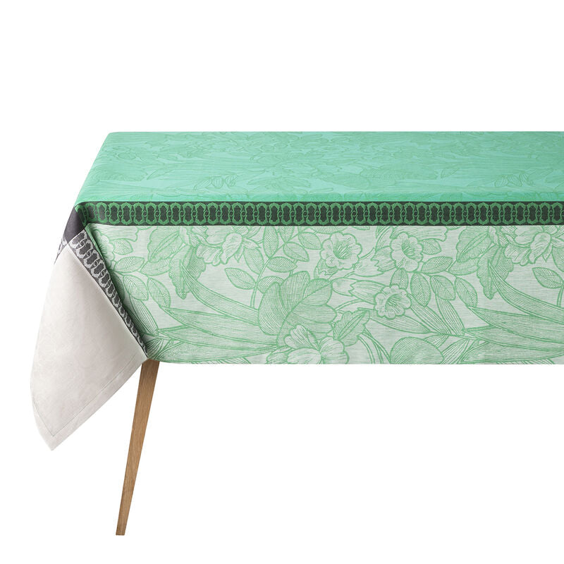 Nappe 175x250cm, Escapade Tropicale Caméléon, LE JACQUARD FRANCAIS