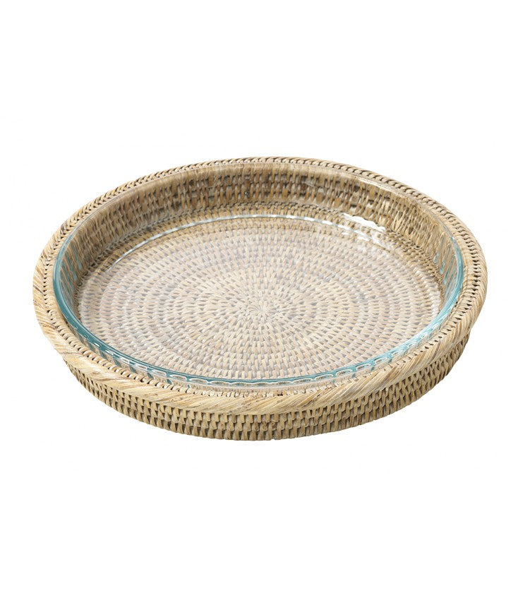 Pyrex pie dish set, Tatin White cerused, Pagan