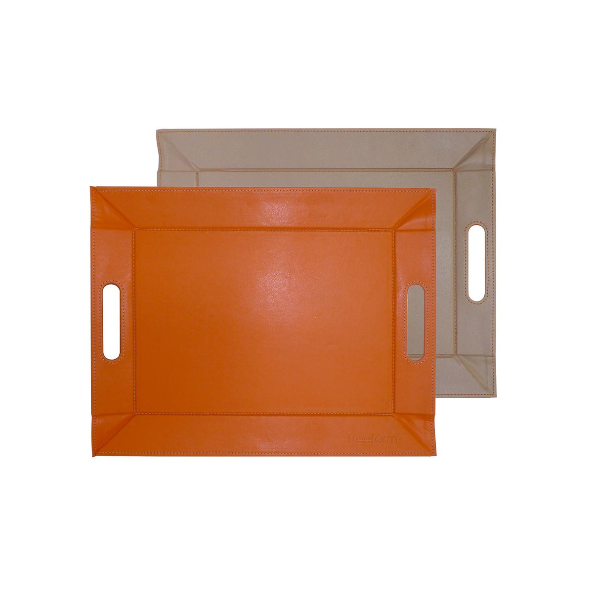Plateau Réversible 45x35 cm Orange/Taupe, N2J