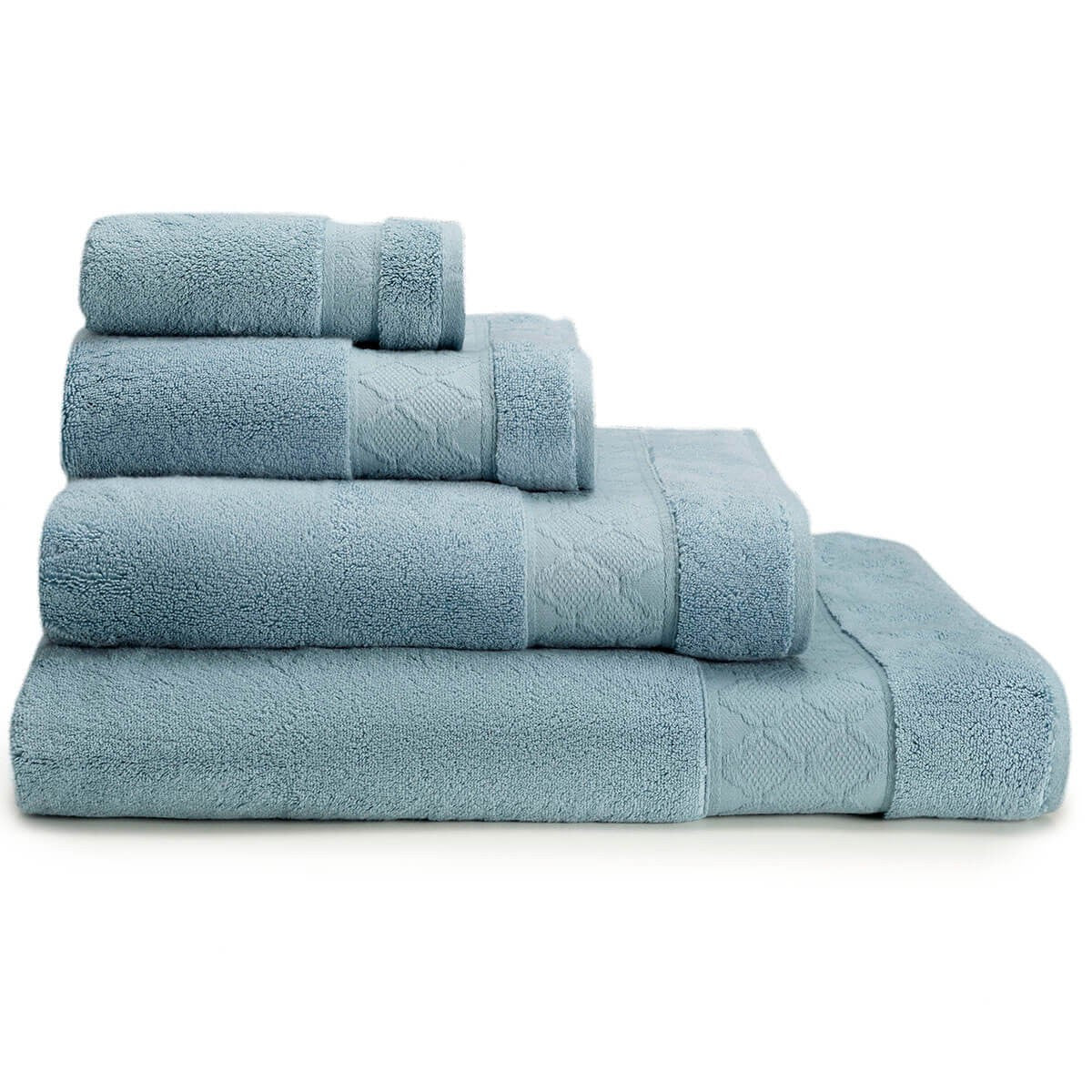 Bath towel 90x150cm, Caresse Glacier, Le Jacquard Français