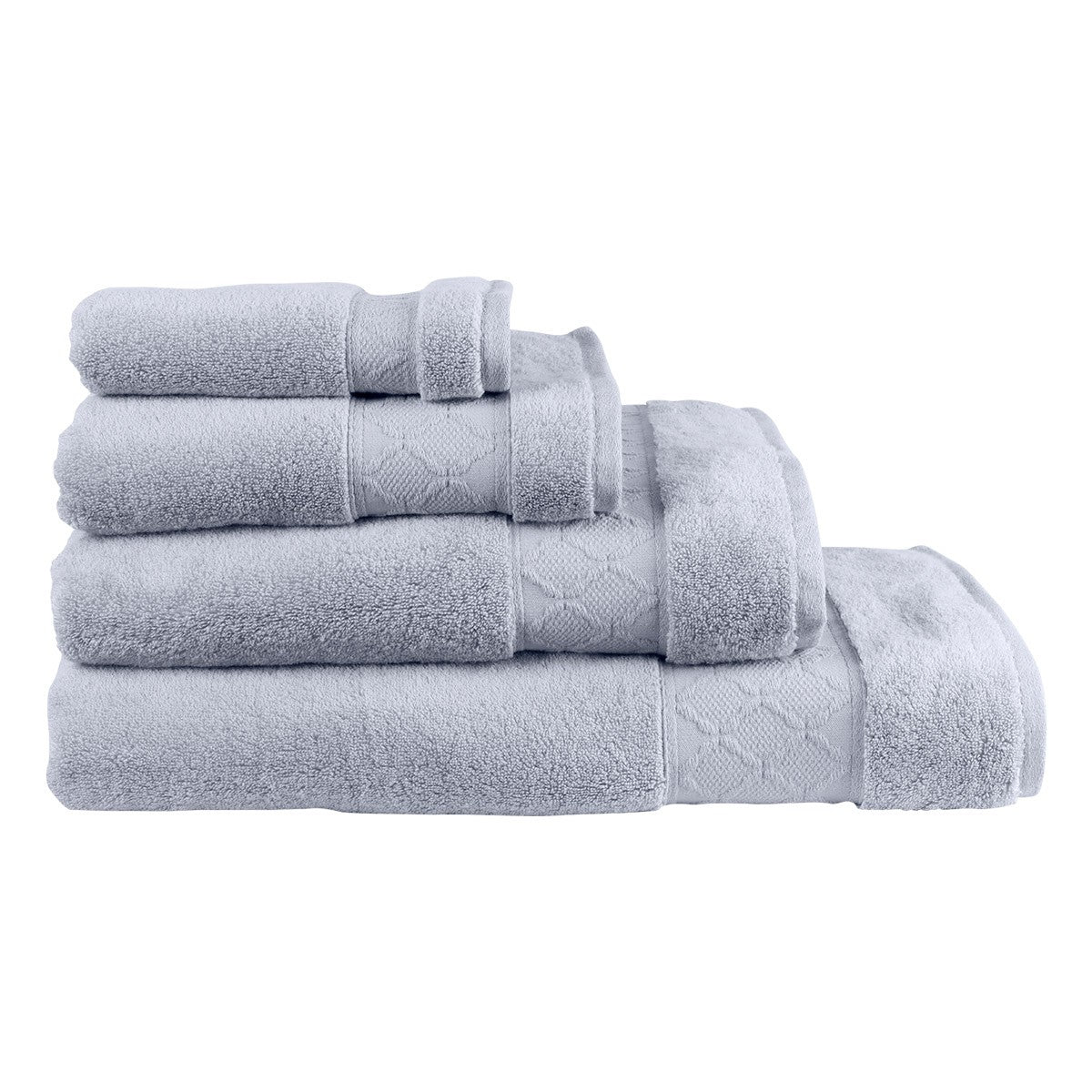 Bath towel 30x50cm, Caresse Voile Grisé, Le Jacquard Français