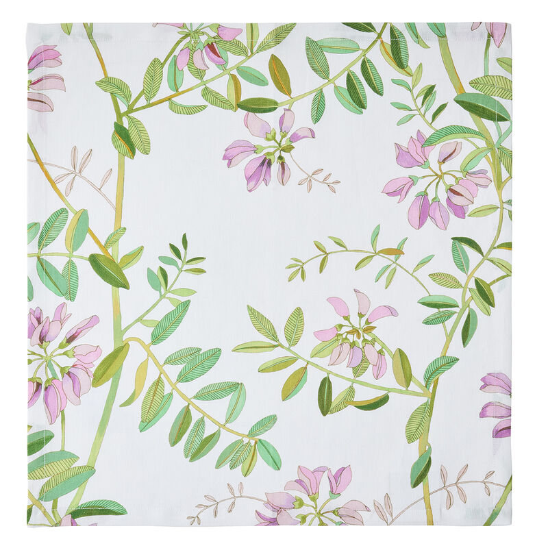 Serviette de table 45x45cm, Pois de Senteur Floral,  LE JACQUARD FRANCAIS