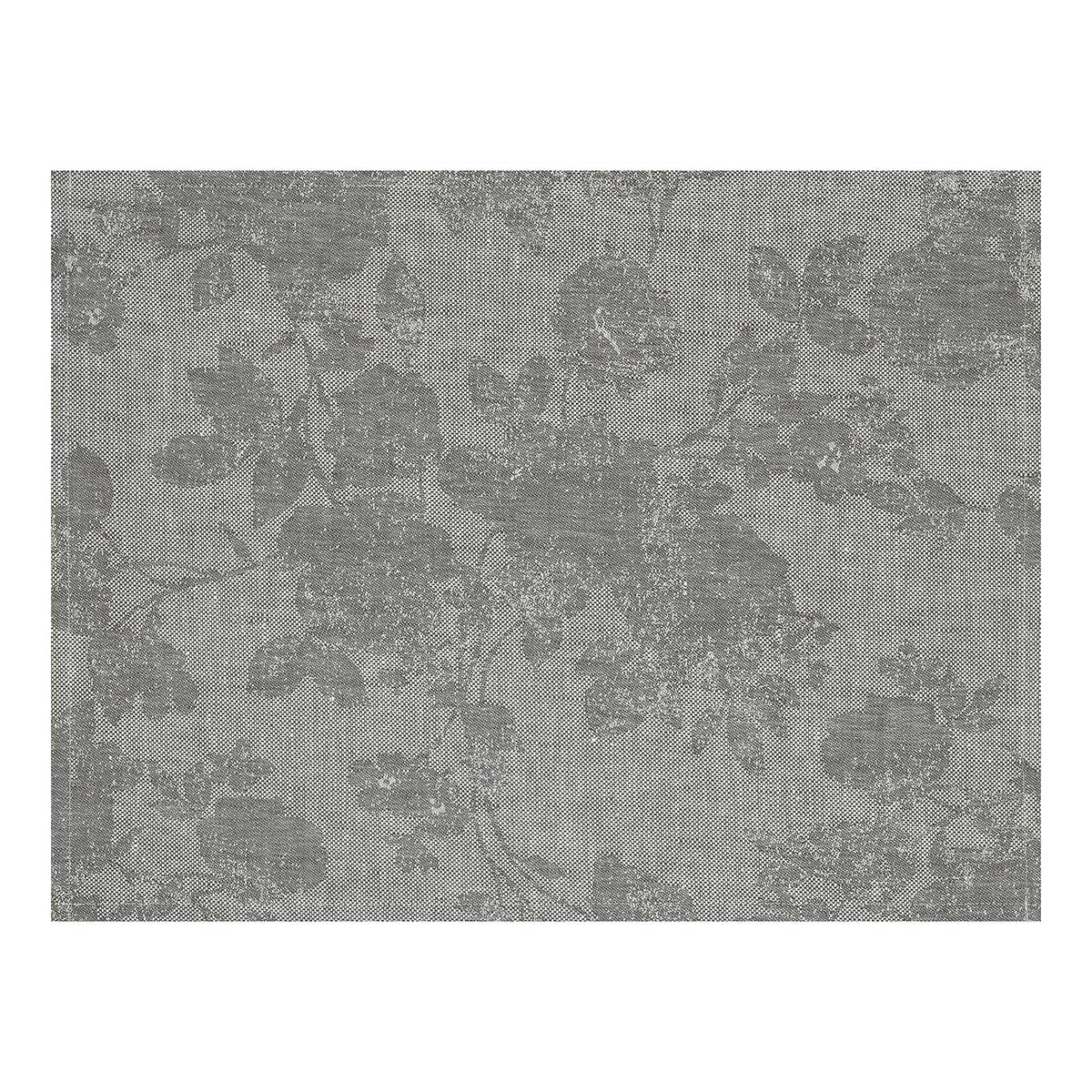Lot de 8 Sets De Table Enduit, Casual Flower Ardoise, Le Jacquard Français