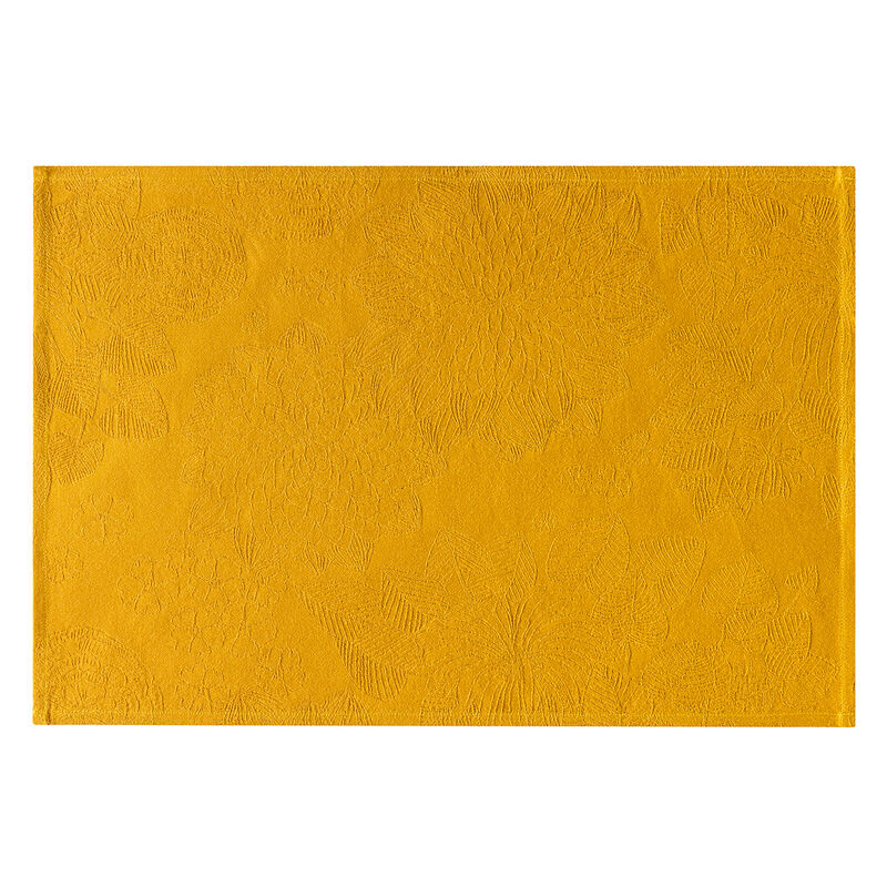 Nappe 175x250cm, Marie Galante Enduit Moutarde, LE JACQUARD FRANCAIS