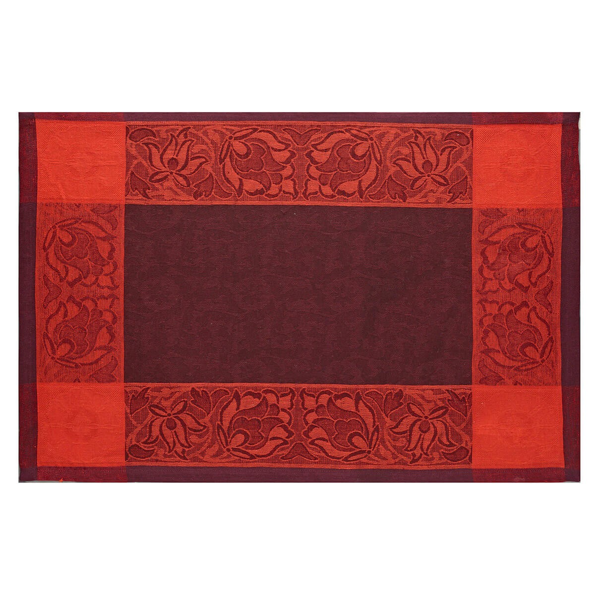 Lot de 8 Sets de Table, Ottomane Burgundy, Le Jacquard Français