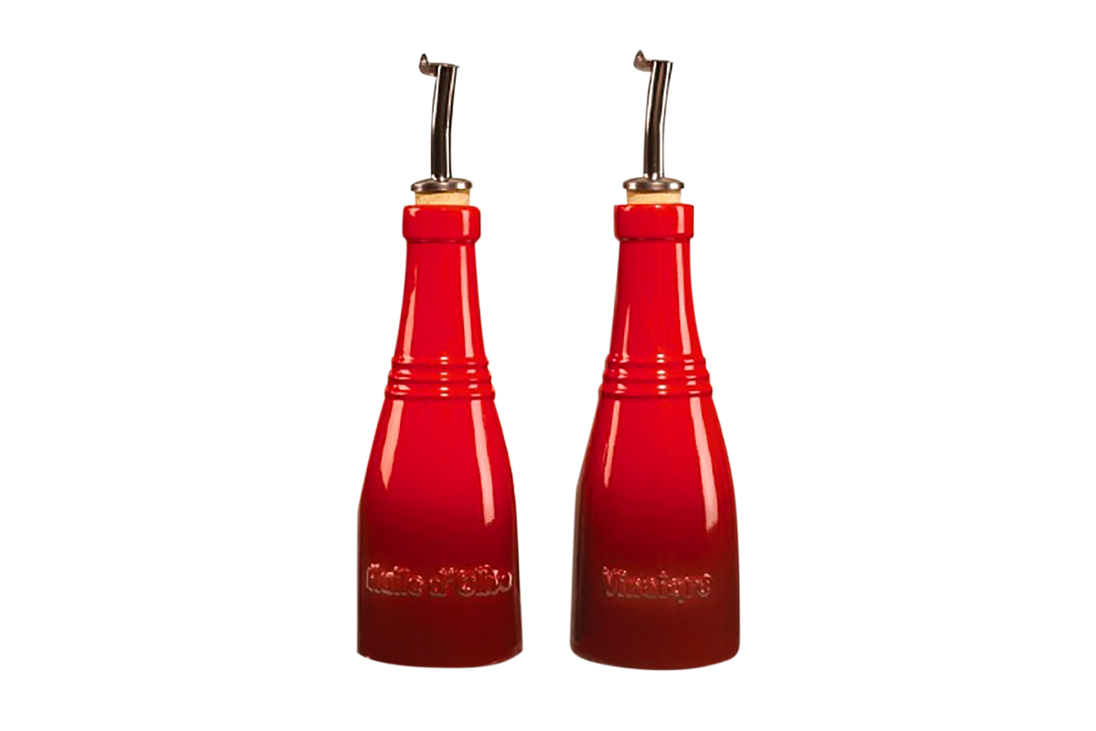 Oil Vinegar Set, Cherry, Le Creuset