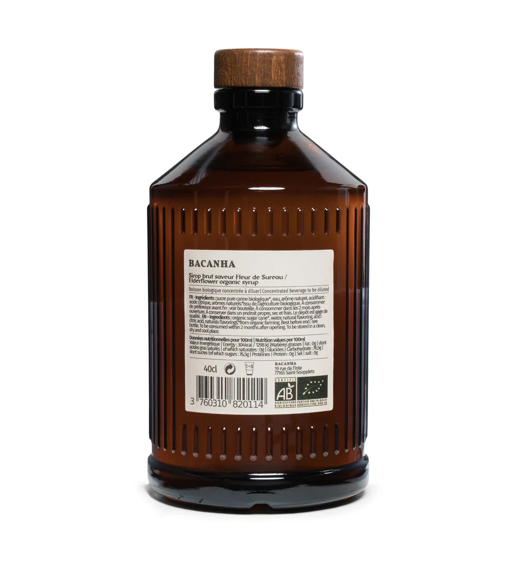 Sirop de Fleur de Sureau Brut Bio - 400 ml - Bacanha