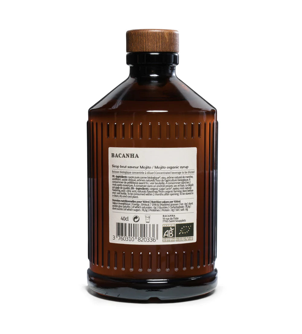 Sirop de Mojito Brut Bio - 400 ml - Bacanha