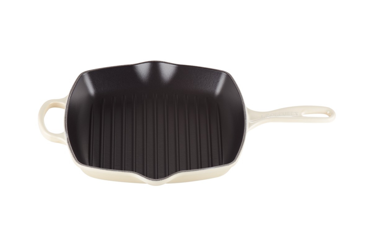 Skillet grill carré 26cm, Meringue, Le Creuset