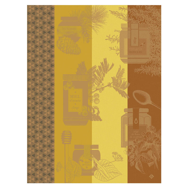 Torchon 80x60cm, Miel En Pot de Miel, Le Jacquard Français