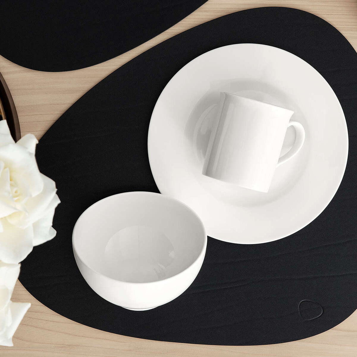 Lot 6 Assiettes dessert + 4 Mug Twist White, Villeroy & Boch