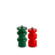 Moulins à poivre et Sel set de 2 en bois Rouge et Vert, WD Lifestyle