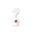Sablier en verre à motif intérieur. Durée : 15 minutes Coeur, WD Lifestyle